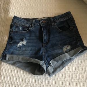 dark wash shorts